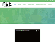Tablet Screenshot of firstbasetraining.com.au